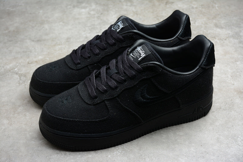 Stussy x NK Air Force 1 Triple Black